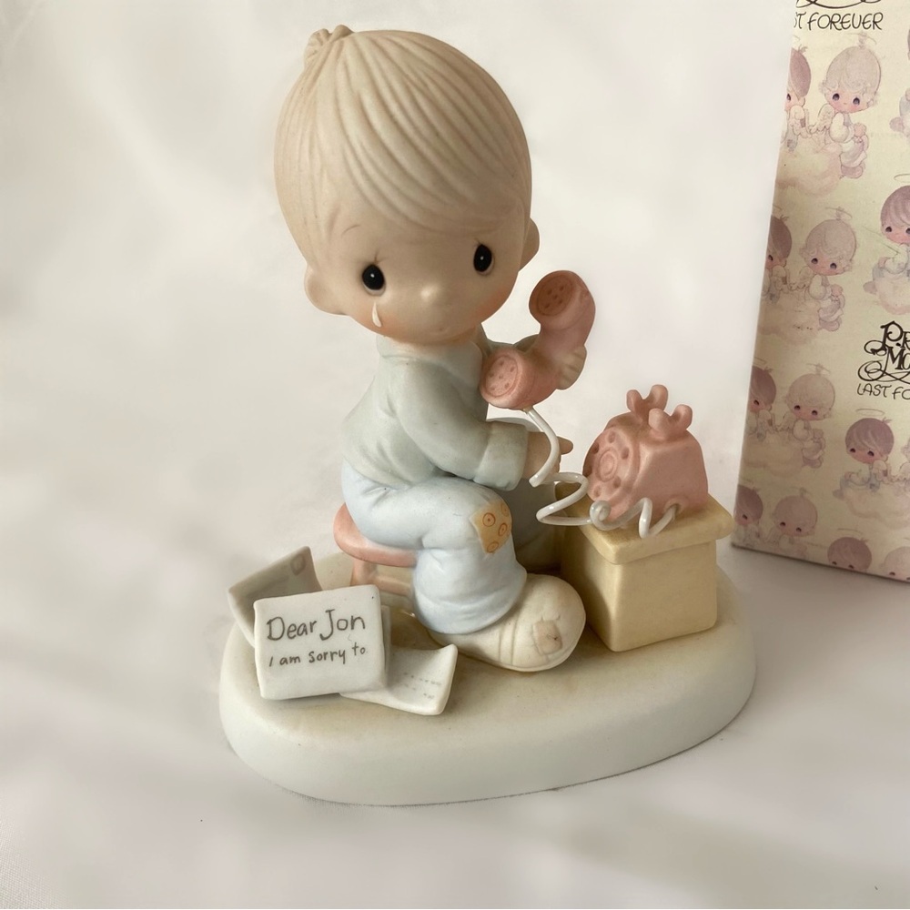 Vintage Precious Moments collectors club figurine hello lord it’s me again box - Picture 2 of 5